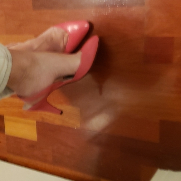 VINTAGE Maserati Coral Leather SlingBack Heels New in Box 8AAA Narrow Beautiful! - Picture 14 of 16